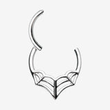 Detail View 1 of Eccentric Spider Web Clicker Hoop Ring