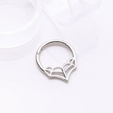Detail View 2 of Eccentric Spider Web Clicker Hoop Ring