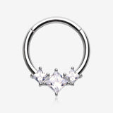 Brilliant Sparkle Princess Trio Sparkle Clicker Hoop Ring