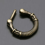 Detail View 3 of Vintage Rustica Olympus Septum Clicker Ring-Orange/Brown