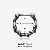 Detail View 1 of Vintage Rustica Lasca Septum Clicker Ring-Orange/Brown