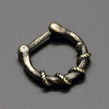 Detail View 2 of Vintage Rustica Lasca Septum Clicker Ring-Orange/Brown