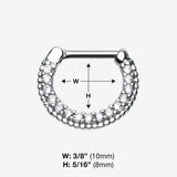 Detail View 1 of Sparkle Essentia Multi-Gem Dainty Septum Clicker-Clear Gem