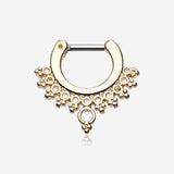 Golden Grand Entice Filigree Septum Clicker