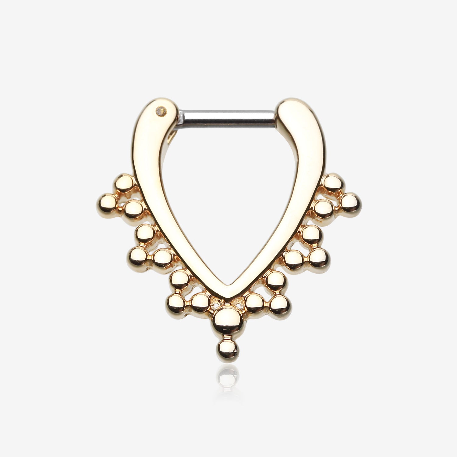 Golden Regent Drape Filigree Septum Clicker-Gold