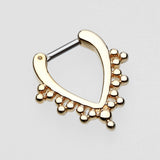 Detail View 2 of Golden Regent Drape Filigree Septum Clicker-Gold