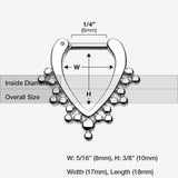 Detail View 1 of Regent Drape Filigree Septum Clicker-Steel