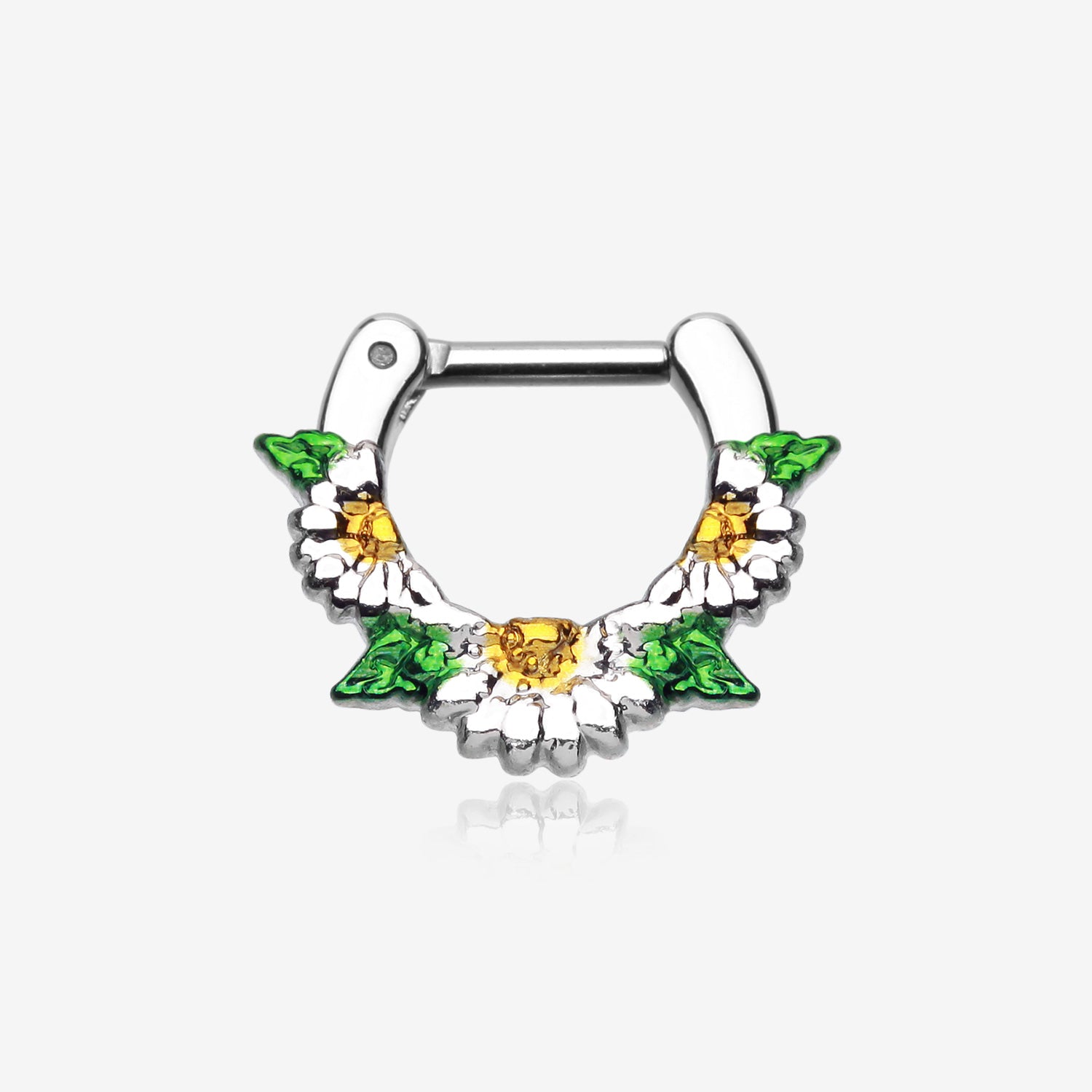 Daisy Garden Icon Septum Clicker-Yellow