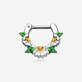 Daisy Garden Icon Septum Clicker-Yellow