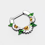 Detail View 2 of Daisy Garden Icon Septum Clicker-Yellow