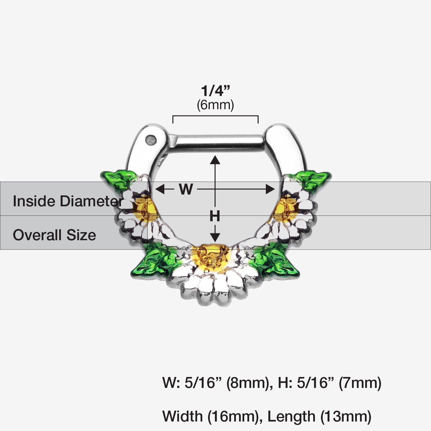 Detail View 1 of Daisy Garden Icon Septum Clicker-Yellow