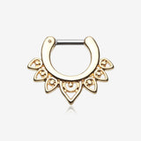 Golden Acerose Filigree Septum Clicker