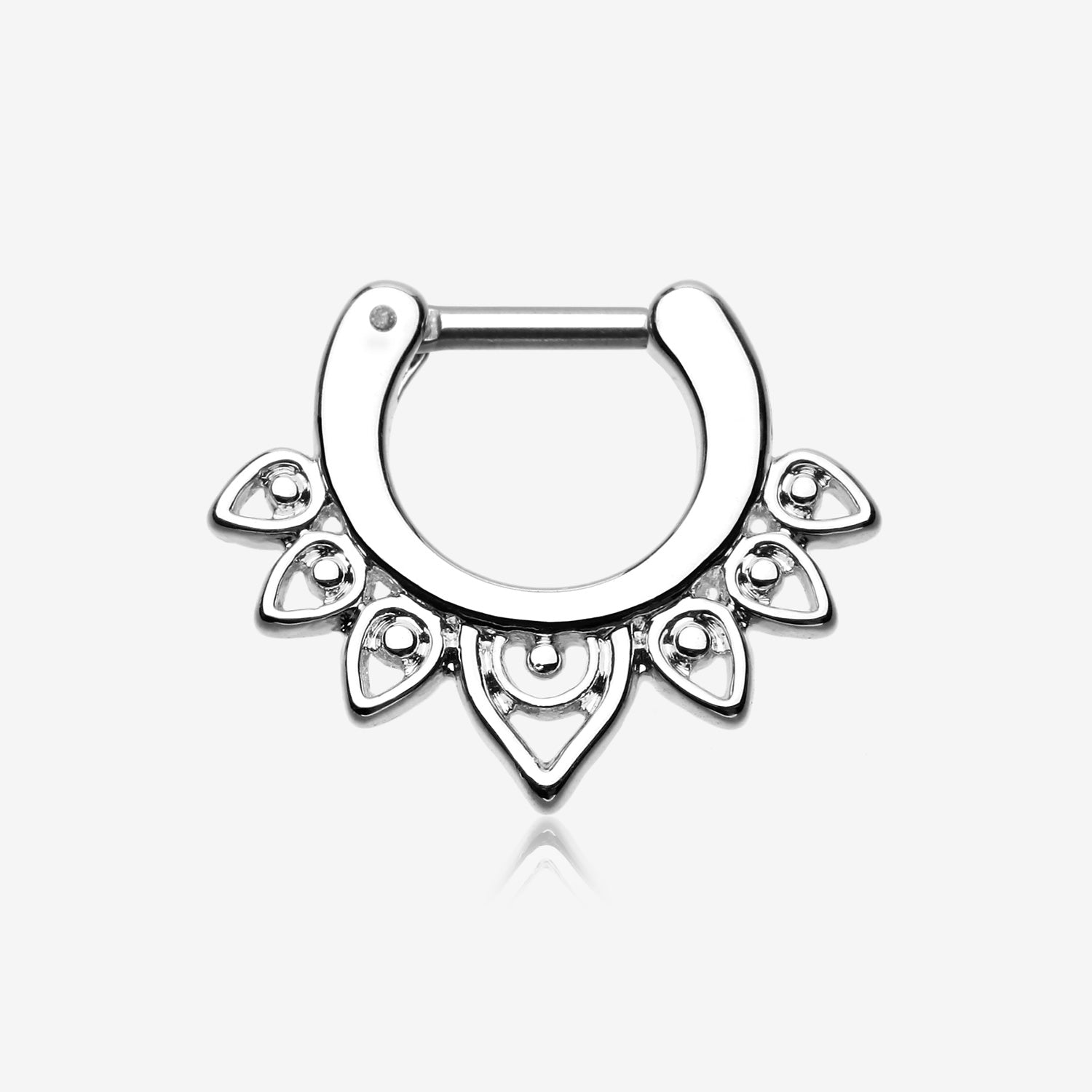 Acerose Filigree Septum Clicker-Steel
