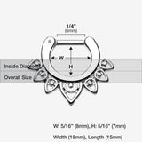 Detail View 1 of Acerose Filigree Septum Clicker-Steel
