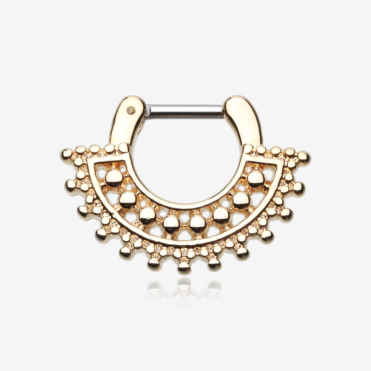Golden Divine Filigree Septum Clicker-Gold