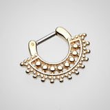 Detail View 2 of Golden Divine Filigree Septum Clicker-Gold