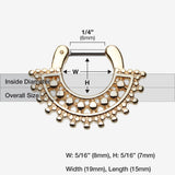 Detail View 1 of Golden Divine Filigree Septum Clicker-Gold