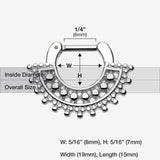 Detail View 1 of Divine Filigree Septum Clicker-Steel