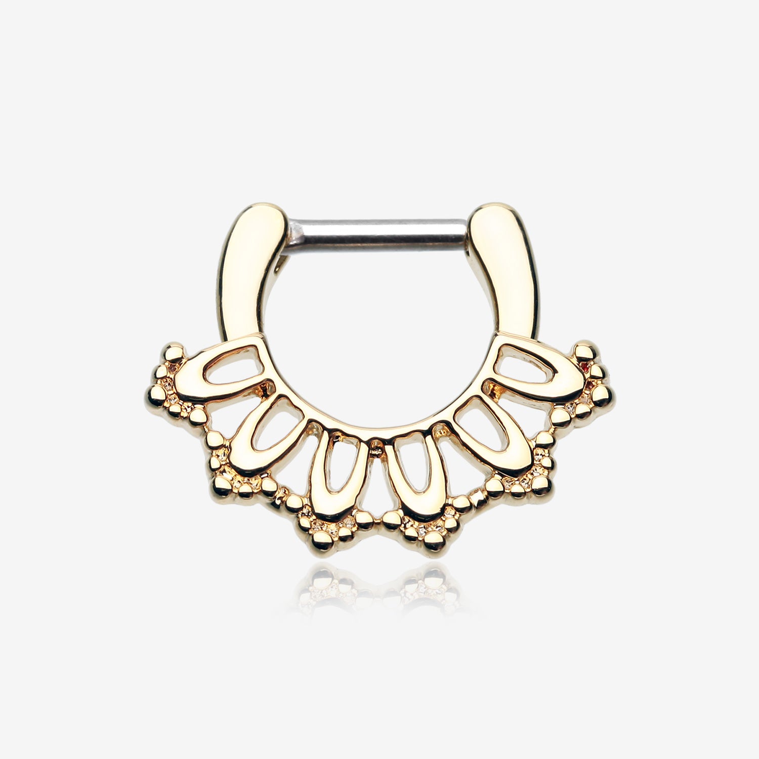 Golden Kaltik Filigree Septum Clicker-Gold