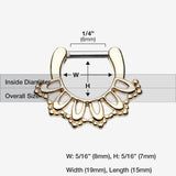 Detail View 1 of Golden Kaltik Filigree Septum Clicker-Gold