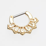Detail View 2 of Golden Kaltik Filigree Septum Clicker-Gold