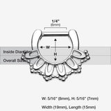 Detail View 1 of Kaltik Filigree Septum Clicker-Steel