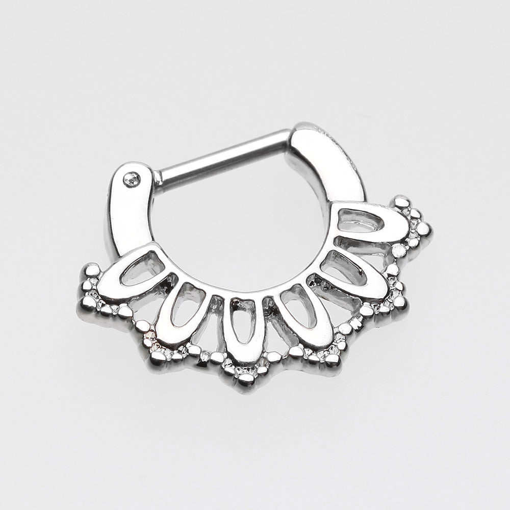 Detail View 2 of Kaltik Filigree Septum Clicker-Steel