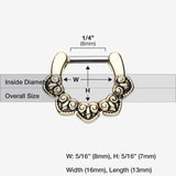 Detail View 1 of Golden Tribal Penta Septum Clicker-Gold