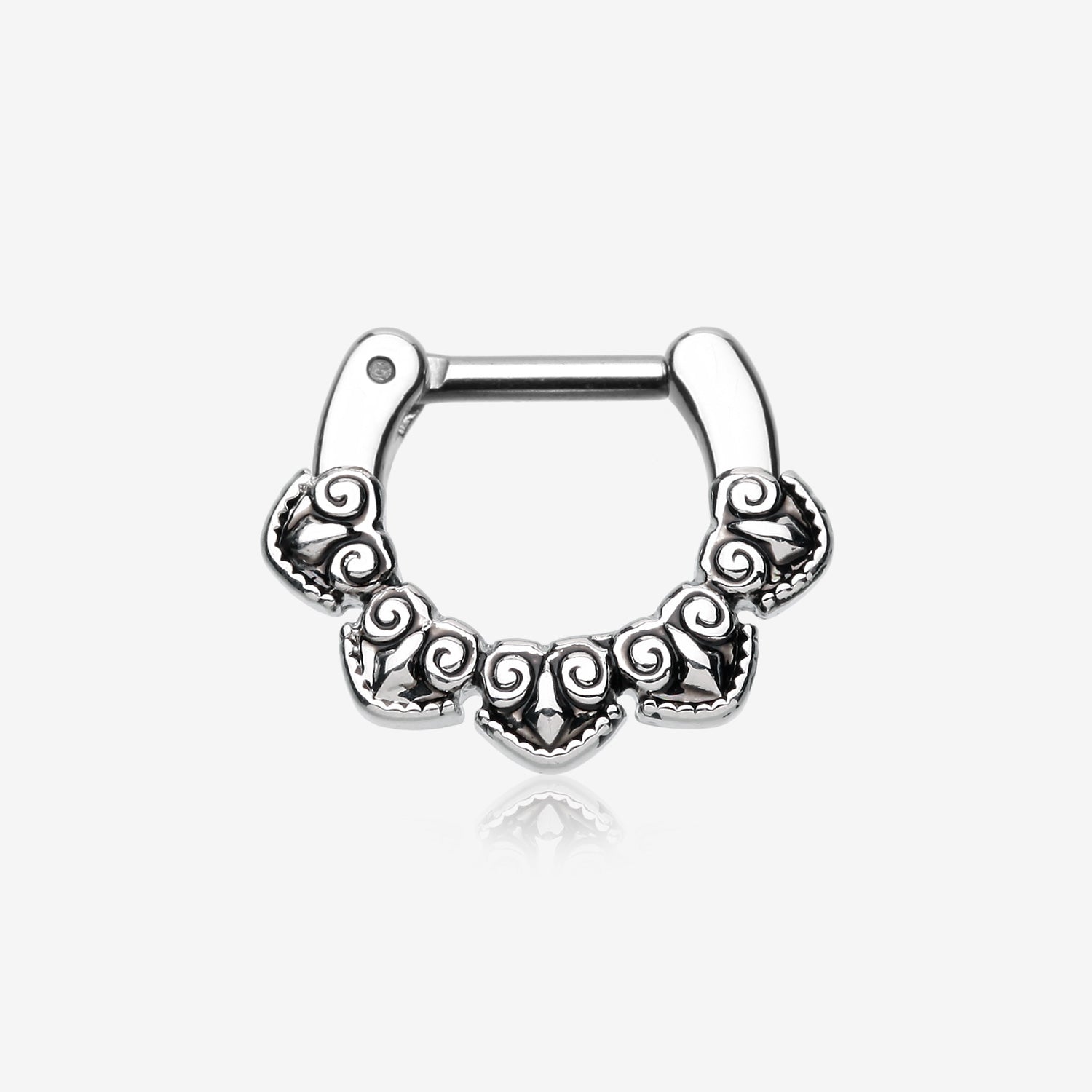 Tribal Penta Septum Clicker-Steel