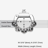 Detail View 1 of Tribal Penta Septum Clicker-Steel