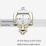 Detail View 1 of Golden Tribal Laran Septum Clicker-Gold