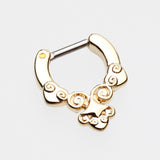 Detail View 2 of Golden Tribal Laran Septum Clicker-Gold