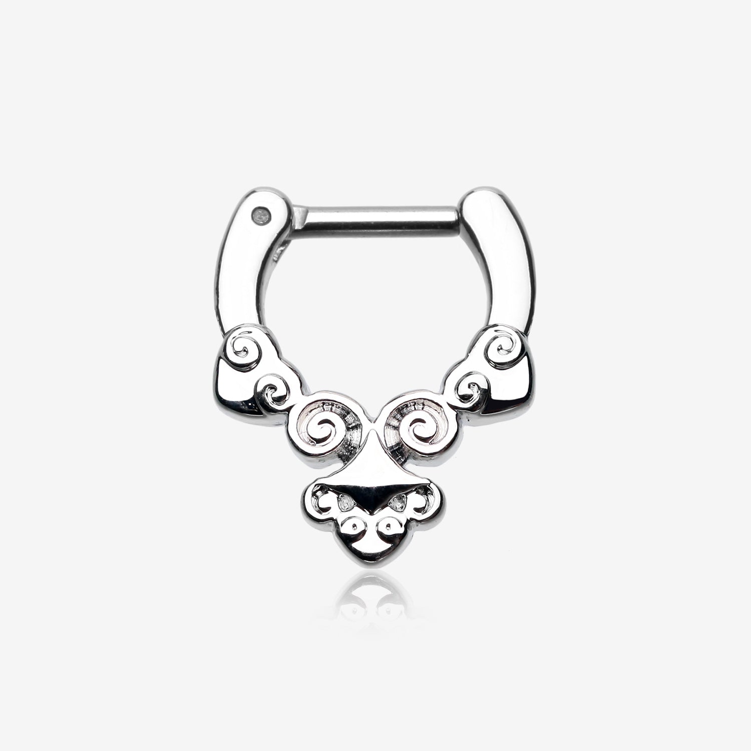 Tribal Laran Septum Clicker-Steel
