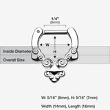 Detail View 1 of Tribal Laran Septum Clicker-Steel