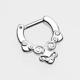 Detail View 2 of Tribal Laran Septum Clicker-Steel