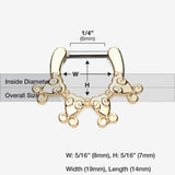 Detail View 1 of Golden Tribal Ingara Septum Clicker-Gold