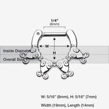 Detail View 1 of Tribal Ingara Septum Clicker-Steel