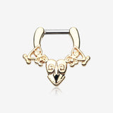 Gold Luria Tribal Filigree Septum Clicker
