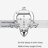Detail View 1 of Luria Tribal Filigree Septum Clicker-Steel