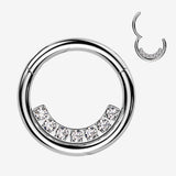 Sparkle Arc Line Clicker Hoop Ring