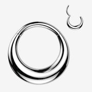 Crescent Loop Lustre Clicker Hoop Ring
