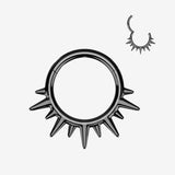 Blackline Blazing Sun Ray Spike Clicker Hoop Ring