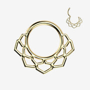 Golden Lotus Filigree Essence Clicker Hoop Ring