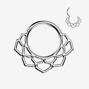 Lotus Filigree Essence Clicker Hoop Ring