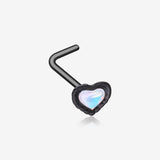 Blackline Iridescent Revo Heart L-Shaped Nose Ring