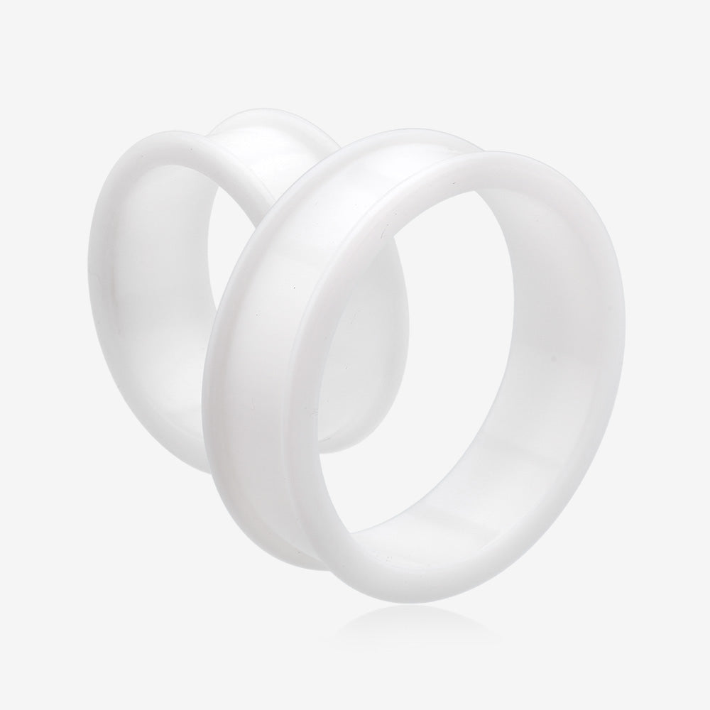 A Pair of Flexible Silicone Double Flared Ear Gauge Tunnel Plug