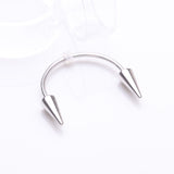 Detail View 1 of Vampire Fangs Smiley Piercing Spike Horseshoe Barbell with O-Rings