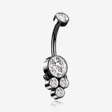 Blackline Trinity Bali Sparkle Internally Threaded Belly Button Ring