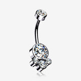 Majestic Sparkle Bali Internally Threaded Belly Button Ring