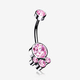 Majestic Sparkle Bali Internally Threaded Belly Button Ring